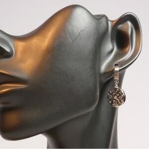 Silver stainless steel Drop luxury designer Earrings NEW